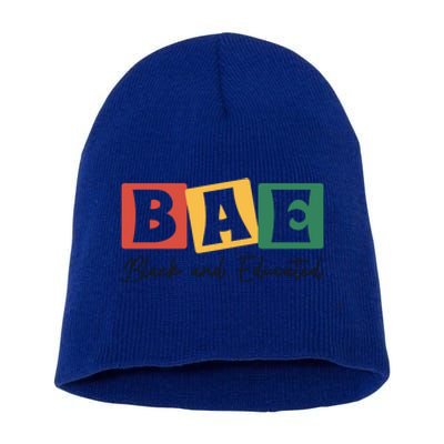 Bae Black And Educated Black History Month Short Acrylic Beanie