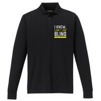 Braille Blind Awareness Visually Impaired Disability Performance Long Sleeve Polo