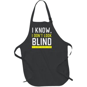 Braille Blind Awareness Visually Impaired Disability Full-Length Apron With Pockets