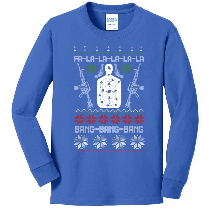 Bang Bang Ar15 Gun Point Cool Christmas Gift Gun Rights Fun Meaningful Gift Kids Long Sleeve Shirt