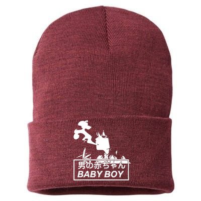 Baby Boy Aesthetic Vaporwave Anime Sustainable Knit Beanie