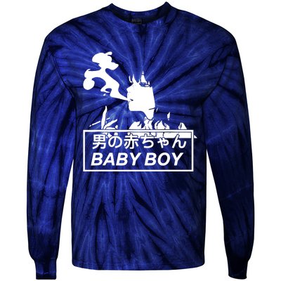 Baby Boy Aesthetic Vaporwave Anime Tie-Dye Long Sleeve Shirt