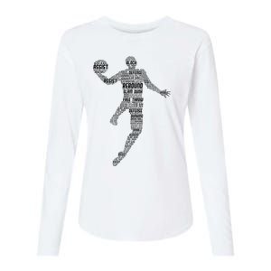 Basketball Womens Cotton Relaxed Long Sleeve T-Shirt