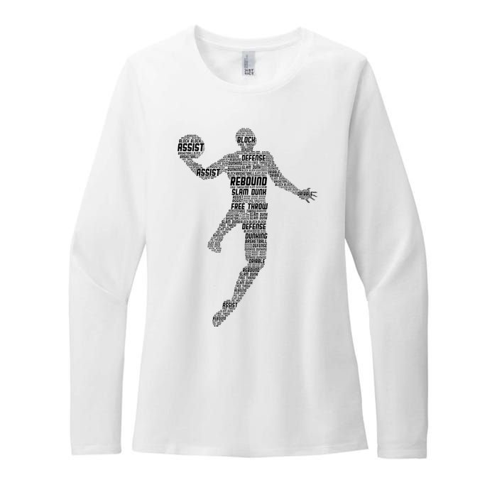 Basketball Womens CVC Long Sleeve Shirt