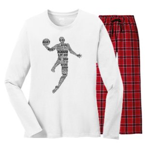 Basketball Women's Long Sleeve Flannel Pajama Set 