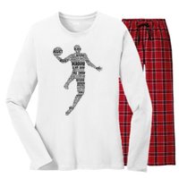 Basketball Women's Long Sleeve Flannel Pajama Set 