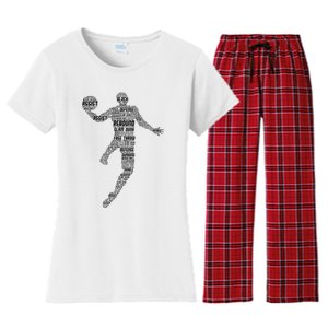 Basketball Women's Flannel Pajama Set