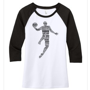 Basketball Women's Tri-Blend 3/4-Sleeve Raglan Shirt