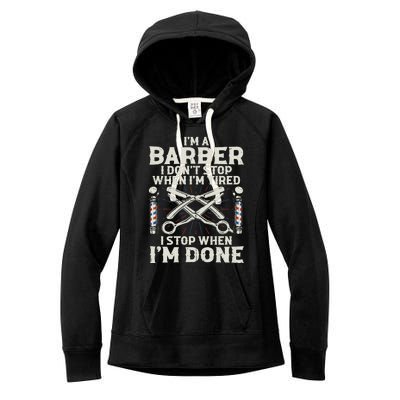 Best Barber Art For Men Male Hairstylist Barbershop Lover Women's Fleece Hoodie