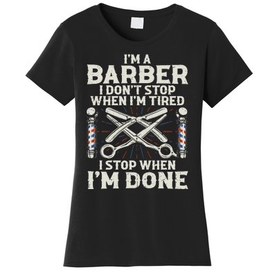 Best Barber Art For Men Male Hairstylist Barbershop Lover Women's T-Shirt