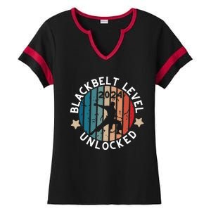 Black Belt Achievement Gift Martial Artskarate Ladies Halftime Notch Neck Tee