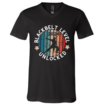 Black Belt Achievement Gift Martial Artskarate V-Neck T-Shirt