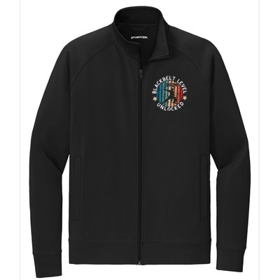 Black Belt Achievement Gift Martial Artskarate Stretch Full-Zip Cadet Jacket