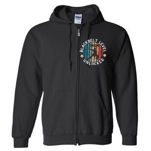 Black Belt Achievement Gift Martial Artskarate Full Zip Hoodie