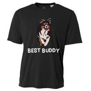 Best Buddy Australian Shepherd Dog Design Aussie Cooling Performance Crew T-Shirt