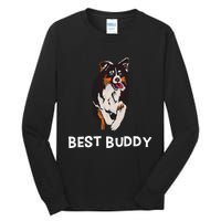 Best Buddy Australian Shepherd Dog Design Aussie Tall Long Sleeve T-Shirt