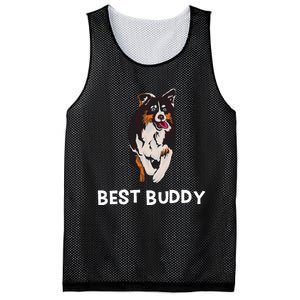 Best Buddy Australian Shepherd Dog Design Aussie Mesh Reversible Basketball Jersey Tank