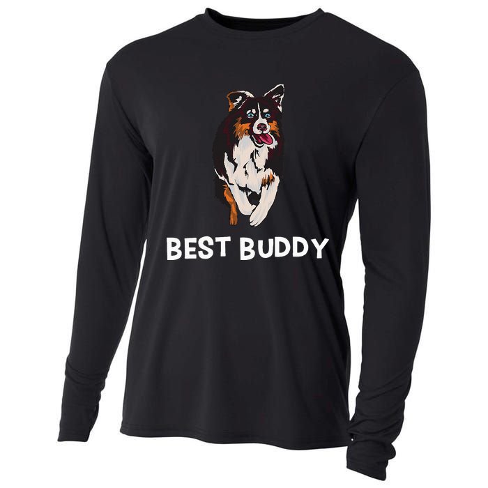 Best Buddy Australian Shepherd Dog Design Aussie Cooling Performance Long Sleeve Crew