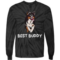 Best Buddy Australian Shepherd Dog Design Aussie Tie-Dye Long Sleeve Shirt