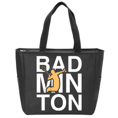 Badmintion Zip Tote Bag