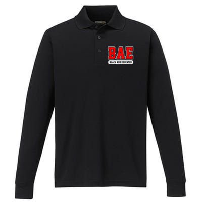 Bae Black And Educated Black Women Educated Black Woman Black History Month Performance Long Sleeve Polo