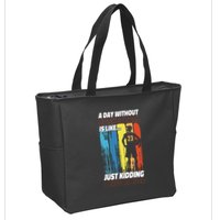 Basketball Bball A Day Without Basketball Is Like... Just Zip Tote Bag