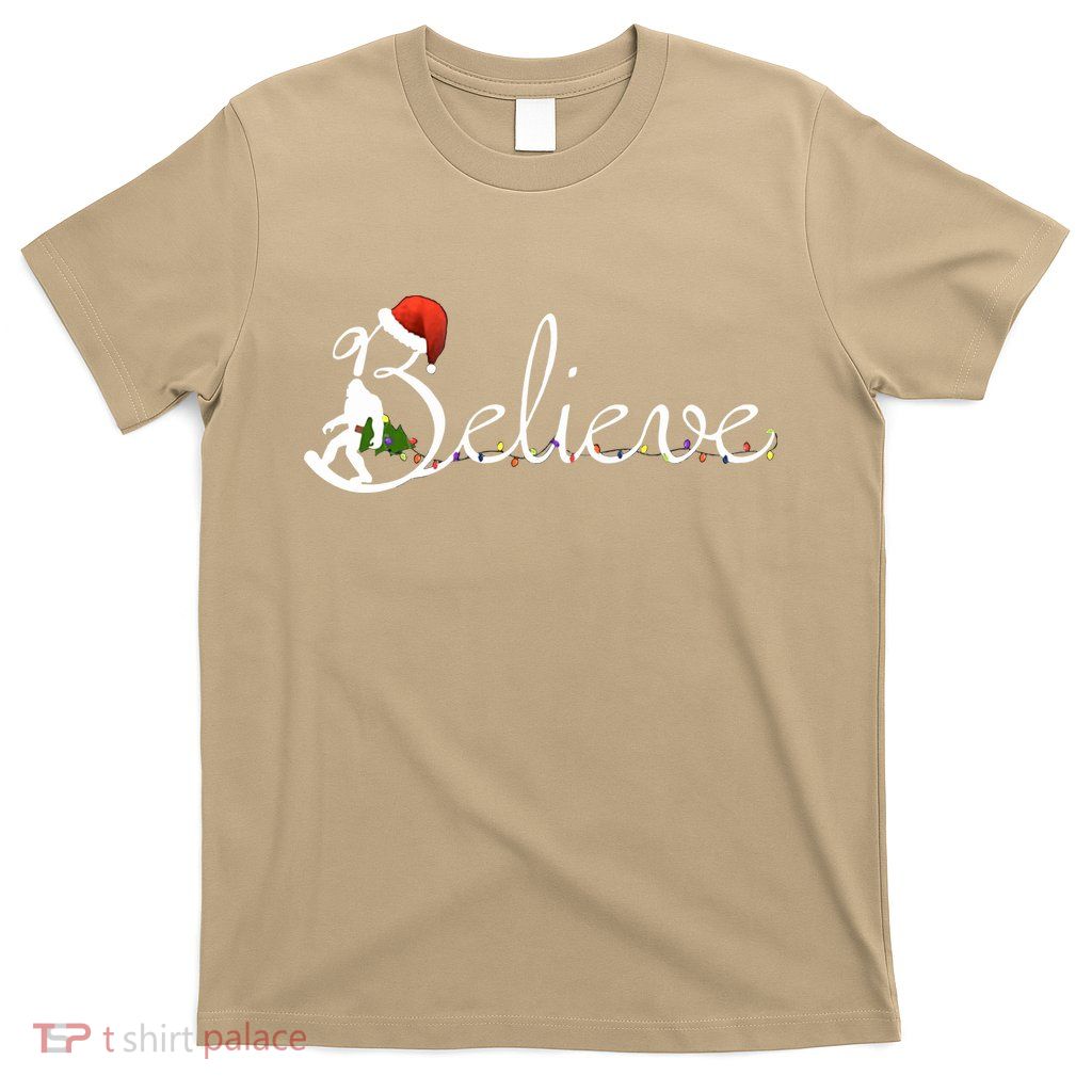 Believe Black And White Christmas T-Shirt