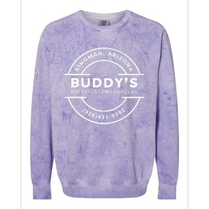 BuddyS Breakfast And Burgers Local Kingman Merch! Colorblast Crewneck Sweatshirt