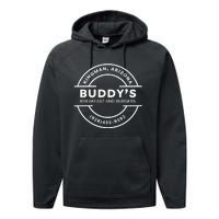 BuddyS Breakfast And Burgers Local Kingman Merch! Performance Fleece Hoodie