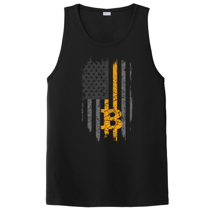 Btc Bitcoin American Flag Crypto Revolution Buy The Dip PosiCharge Competitor Tank