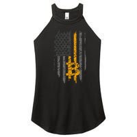 Btc Bitcoin American Flag Crypto Revolution Buy The Dip Women's Perfect Tri Rocker Tank