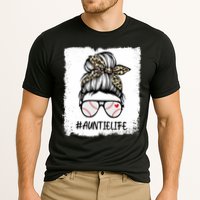 Bleached Baseball Auntie Life Leopard Messy Bun Game Day Cool Gift Cooling Performance Crew T-Shirt