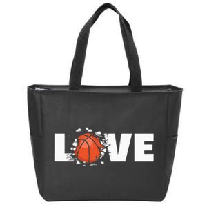 Basketball Zip Tote Bag