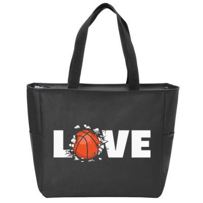 Basketball Zip Tote Bag