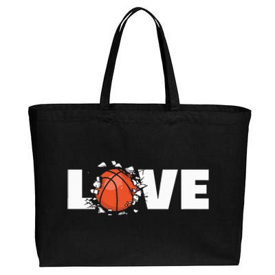 Basketball Cotton Canvas Jumbo Tote