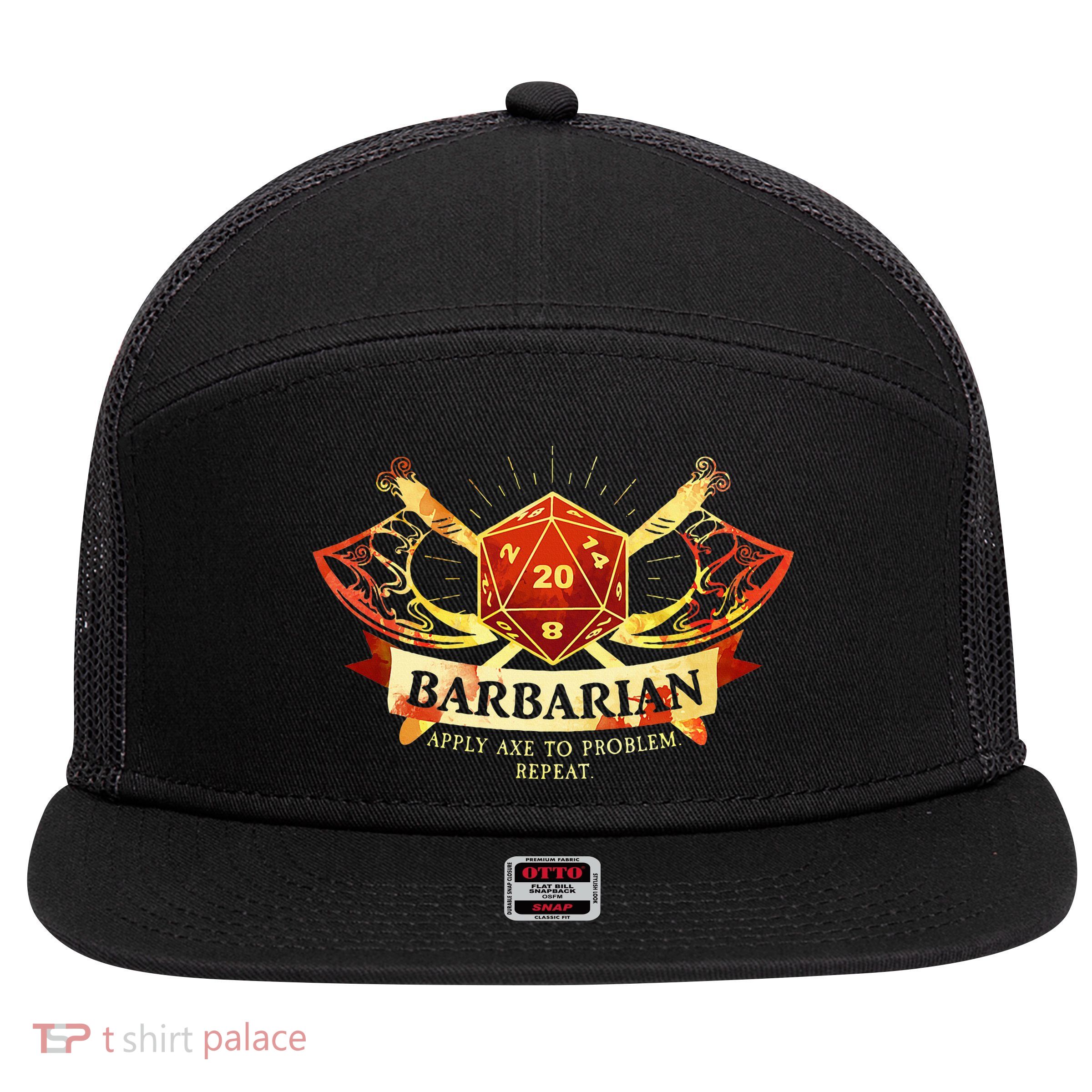 Barbarian 7 Panel Mesh Trucker Snapback Hat