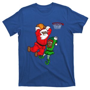 Basketball Black African American Santa Claus Dunk Elf Funny Gift T-Shirt