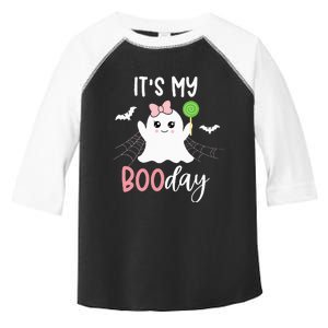 Bootiful Birthday Adorable Halloween Ghost with Pink Bow Toddler Fine Jersey T-Shirt