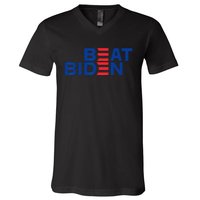 Beat Biden Anti Democrat Pro Republican President 2024 V-Neck T-Shirt