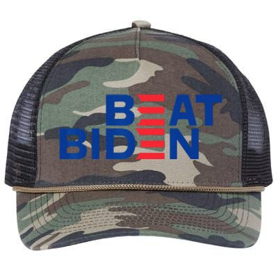 Beat Biden Anti Democrat Pro Republican President 2024 Retro Rope Trucker Hat Cap