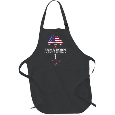 Bama Born And Raised Alabama Home State Full-Length Apron With Pockets