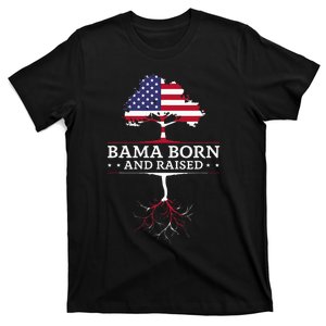 Bama Born And Raised Alabama Home State T-Shirt