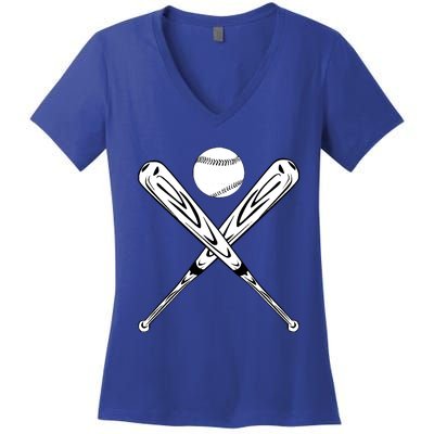 Baseball Women's V-Neck T-Shirt