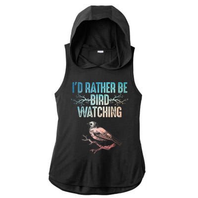 Best Birdwatching Art For Women Birding Nerd Ladies PosiCharge Tri-Blend Wicking Draft Hoodie Tank