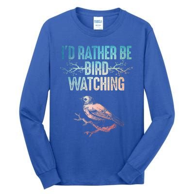 Best Birdwatching Art For Women Birding Nerd Tall Long Sleeve T-Shirt