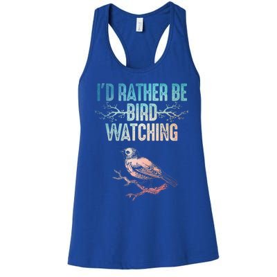 Best Birdwatching Art For Women Birding Nerd Women's Racerback Tank