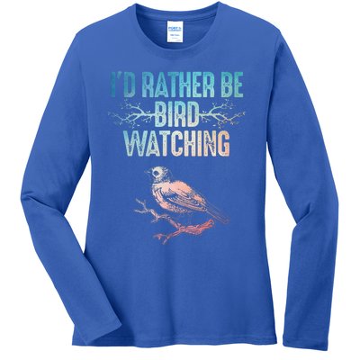 Best Birdwatching Art For Women Birding Nerd Ladies Long Sleeve Shirt