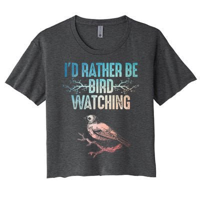 Best Birdwatching Art For Women Birding Nerd Women's Crop Top Tee