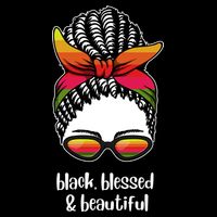 Black Blessed And Beautiful Hair Bun Backpack