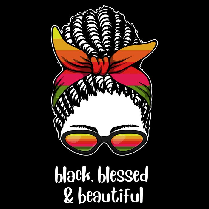 Black Blessed And Beautiful Hair Bun Backpack